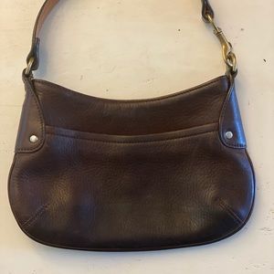 Brown leather small COACH shoulder purse